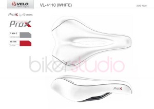 Siodełko VELO PROX - VL-4110 - Białe D2 - zone full cut - żelowe